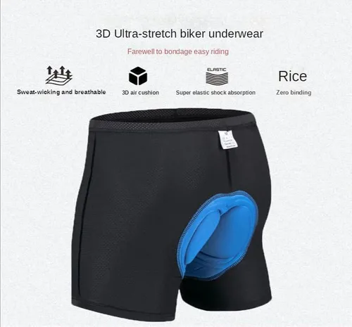 Vista 2 de THE PERFECT PART Pantalones cortos de ciclismo para hombre con diseño acolchado 3D, pantalones cortos de ciclismo para hombres y mujeres
