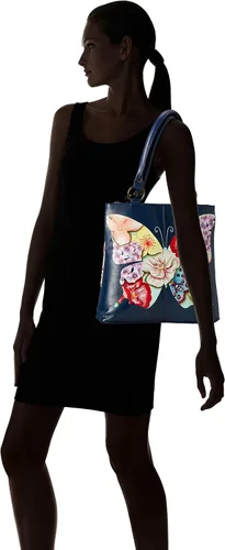 Vista 12 de Anna by Anuschka Comprador clásico grande de cuero genuino para mujer Obra de arte original pintada a mano