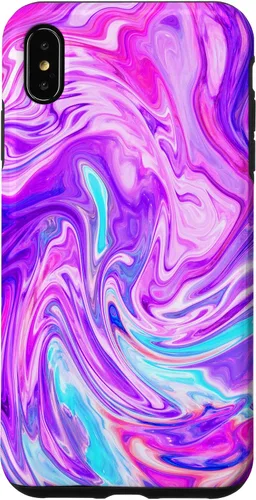 Vista 7 de Funda de gradiente de color tormenta rosa púrpura abstracto para iPhone 15