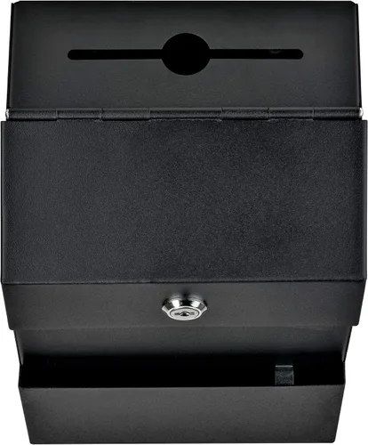 Vista 12 de Mail Boss Caja de sugerencias de acero con cierre para llaves, color negro