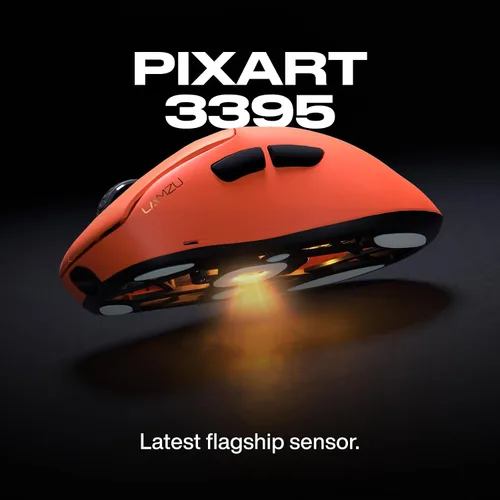 Vista 6 de Fnatic Lamzu Thorn Wireless Pro Gaming Mouse 4K Edición Especial, Sensor Pixart 3395, Epically Light 1.83 oz, 80h Duración de la batería