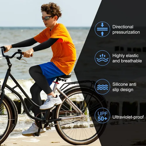 Vista 4 de Leggings de compresión para niños, paquete de 2 mallas atléticas, pantalones de compresión de baloncesto, leggings deportivos para niños