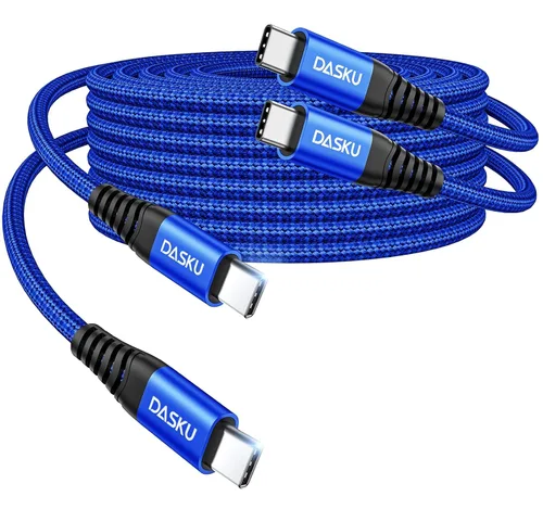 Vista 12 de Cable USB A a USB C [2 unidades de 3 pies], cable USB C de carga rápida, cable de carga USB a USB C trenzado extra duradero mejorado compatible