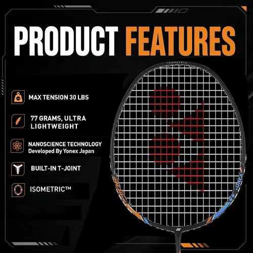 Vista 5 de YONEX Nanoray 10F Hi-Flex - Raqueta de bádminton preencordada
