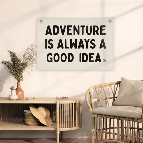 Vista 7 de Decoración para Guardería, Decoración para Habitación de Niños, Aventura Siempre es una Buena Idea, Banner Motivacional para Sala