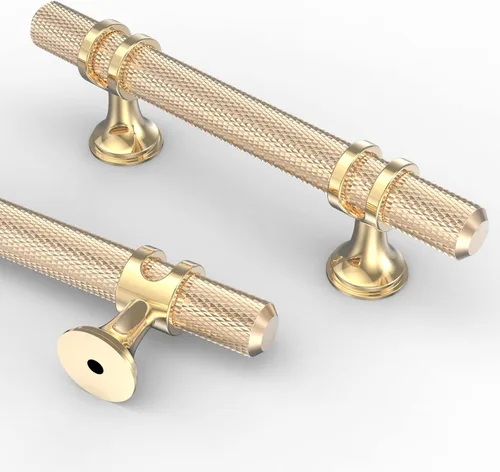 Vista 29 de Asidrama - Paquete de 10 manijas para gabinete de cocina de 3 pulgadas (76mm) de color negro mate y bronce champán, tiradores para gabinete