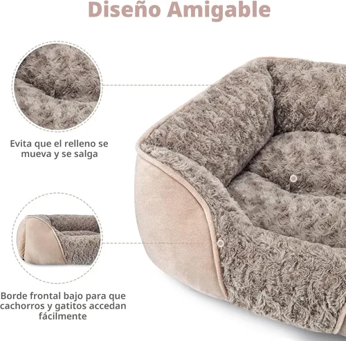Vista 4 de INVENHO Cama para perros pequeños para perros medianos a grandes, rectangular, ortopédica, suave, relajante, duradera, con parte inferior