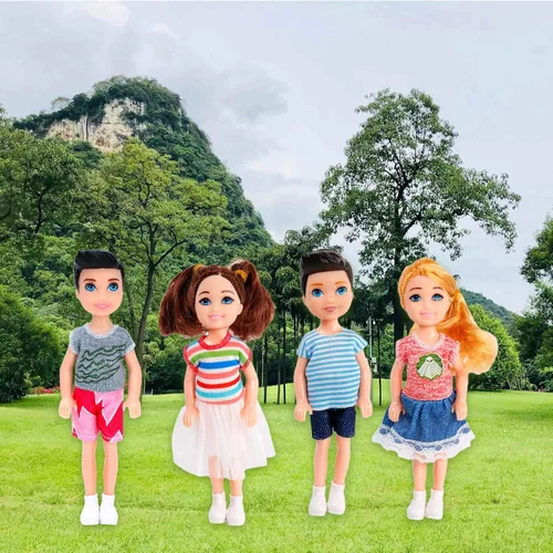Vista 5 de ONEST 10 juegos de mini muñecas de 5 pulgadas con ropa de muñeca, trajes para fiestas, accesorios para muñecas