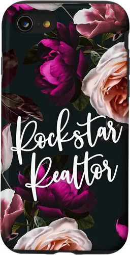 Vista 17 de iPhone 14 Plus Rockstar Realtor - Elegante estuche de regalo floral para agente inmobiliario