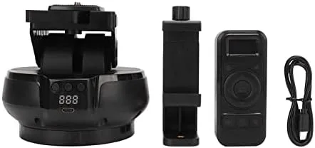 Vista 7 de Cabezal de trípode panorámico motorizado, cabezal de trípode de cámara electrónica de 2.4G + rotación de 360° + inclinación ±35° + control remoto.