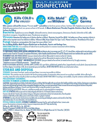 Vista 8 de Scrubbing Bubbles Spray desinfectante multiusos, 12 oz