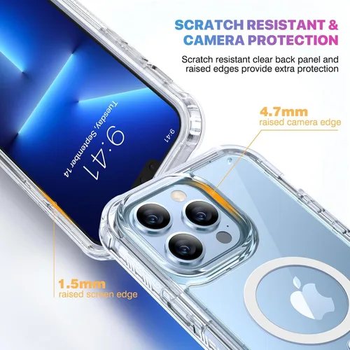 Vista 960 de DIACLARA - Funda transparente compatible con iPhone XR 6.1 pulgadas 2018