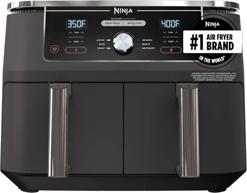 Vista 12 de Ninja DZ201 Foodi - Freidora de aire de 8 cuartos (8 qt) 6 en 1 con tecnología DualZone, 2 cestas con 2 canastas de freír independientes, Match Cook