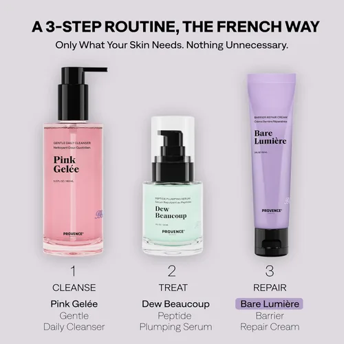 Vista 6 de Provence Beauty BARE LUMIÈRE Crema reparadora de barrera cutánea – Hidratante facial 5 en 1 con ectoína, probióticos encapsulados y aloe vera