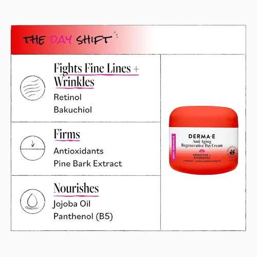 Vista 6 de Derma E Crema de día regenerativa antienvejecimiento – Crema hidratante de astaxantina para rostro – Crema antiarrugas ligera y reafirmante