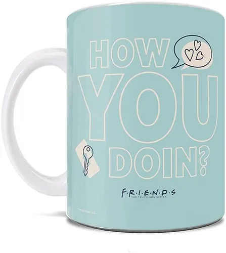 Vista 133 de Trend Setters Friends the Television Show – 25 años – Mercancía oficial – Taza de café o té de cerámica blanca de 11 onzas – perfecta para regalar
