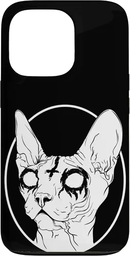 Vista 10 de Black Metal Sphynx Cat Pastel Goth and Death Metal Case for iPhone 17