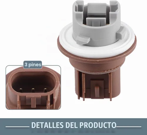 Vista 4 de Soporte de enchufe de luz de señal de estacionamiento y giro No.68030801AA para Dodge Grand Caravan 2011-2020 marrón (juego de 2)