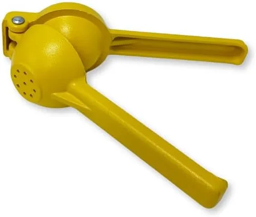 Vista 2 de Exprimidor manual de cítricos, exprimidor de limón de aluminio resistente, amarillo