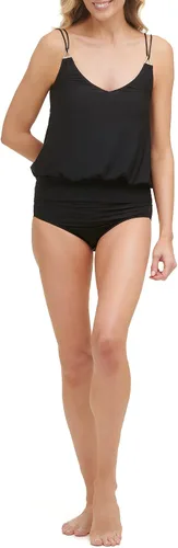 Vista 2 de Calvin Klein Blusa tipo tankini con cuello en V para mujer
