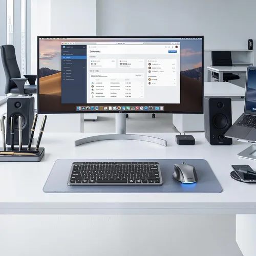 Vista 8 de MEETION Combo de teclado y mouse inalámbricos Bluetooth, teclado inalámbrico delgado y recargable, conexión multidispositivo, teclado compacto