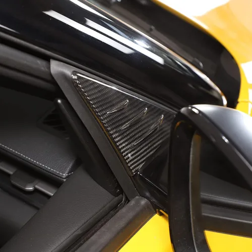 Vista 4 de Para Supra GR A90 A91 MK5 2018-2024 Espejo retrovisor lateral triangular Spoiler Trim,Canaliza el aire del coche,Reduce el ruido del coche durante