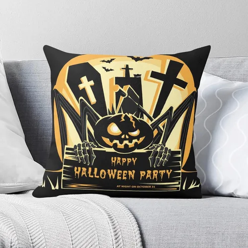 Vista 11 de POPCUSTOMS Fundas de almohada personalizadas de Halloween con fotos impresas de dos lados, fundas de almohada personalizadas, regalos para sofá