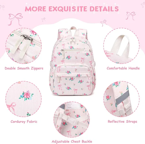 Vista 5 de JUEGO DE 12 MOCHILAS Lazo Floral Beige