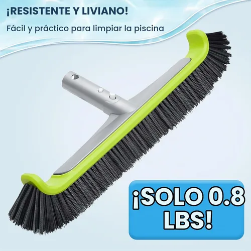 Vista 5 de Cabezal de cepillo de piscina para limpieza de paredes, cepillos de limpieza resistentes para piscinas enterradas/desmontables con cerdas fuertes