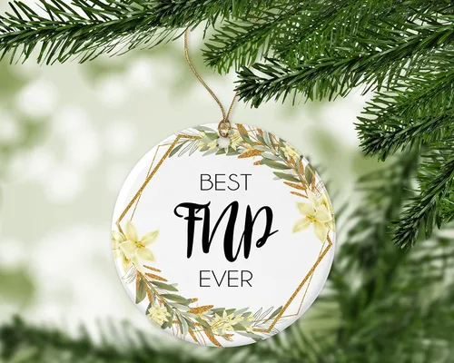 Vista 3 de Family Nurse Practitioner Christmas Ornament - Christmas Ornament Gift for Fnp - World's Best Fnp - Best Fnp Ever - Family Nurse Practitioner Gifts