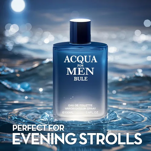 Vista 2 de Acqua para colonia azul para hombre, 3.4 onzas líquidas, Eau De Toilette en espray de larga duración