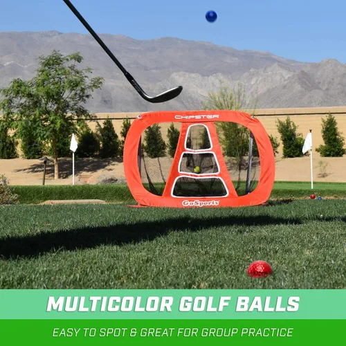 Vista 4 de GoSports - Pelotas de golf multiusos para jugar o practicar – Elige 16 o 32 paquetes con bolsa de mano