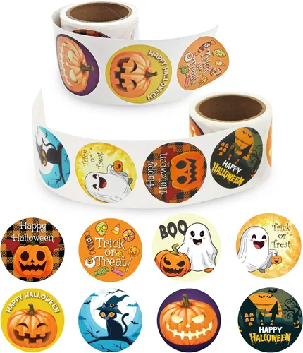 Vista 15 de Playbees Pegatinas de Emoticon - 2 Rollos - Favores de Fiesta para Niños, Premios de Juegos, Juguetes Novedosos, Decoración de Pared, Scrapbooking