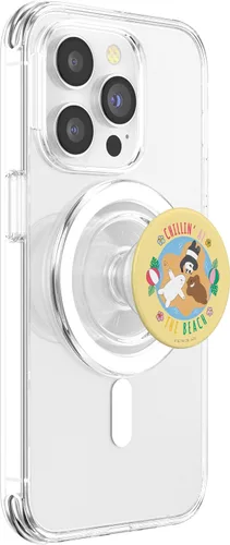 Vista 3 de We Bare Bears Chillin' At The Beach Grizz Panda Ice PopSockets MagSafe PopGrip para iPhone