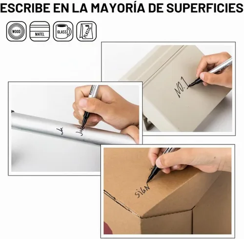 Vista 6 de ZEYAR Rotuladores permanentes, punta extrafina (0.039 pulgadas), tinta impermeable y a prueba de manchas, barril de aluminio, secado rápido, ideal