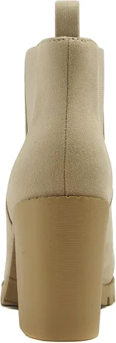 Vista 2 de Soda Glove - Botines con suela con ranuras, elástico lateral y tacón grueso