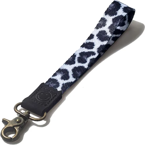 Vista 9 de DQL Correa de muñeca para llaves para mujeres y hombres, llavero de muñeca para llaves de automóvil, insignia, cartera y correa de muñeca para Negro