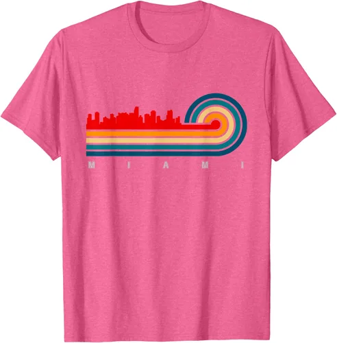 Vista 31 de Camiseta Retro City of Miami Florida, Negro