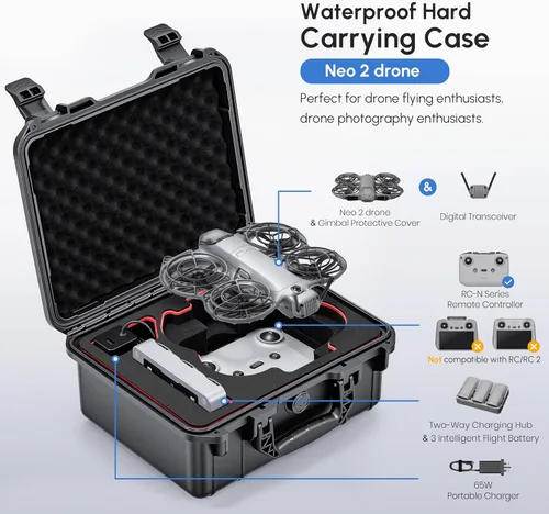 Vista 2 de STARTRC Funda NEO 2, funda impermeable de transporte duro para DJI Neo 2, accesorios para controlador RC-N【NO para RC 2/RC】