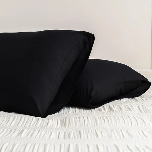 Vista 3 de NiNi ALL Fundas de almohada King 100% microfibra cepillada, paquete de 2 fundas de almohada suaves y transpirables para todas las estaciones