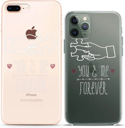 Vista 11 de Fundas a juego para parejas compatibles con iPhone 16 15 14 13 12 11 Pro Max Mini Xs X 6s 8 Plus 7+ Xr 10 SE 5 Game Player Relación Amigo Novio