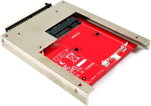 Vista 8 de IIDE-MSAT mSATA a convertidor de adaptador IDE de 2.5 pulgadas con soporte de marco de aluminio - Atrapa y retiene SSD mSATA como unidad SSD IDE