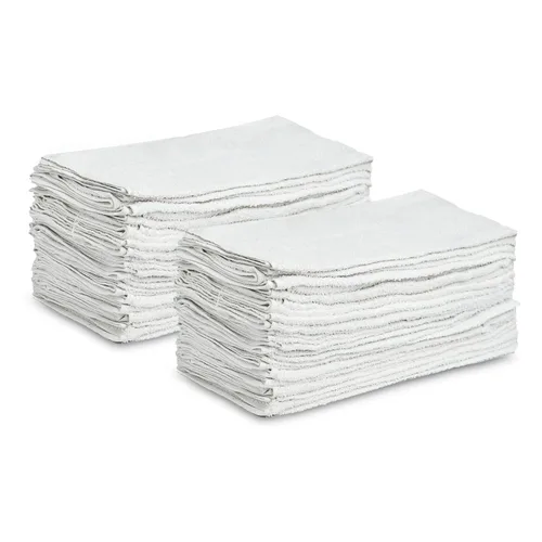 Vista 5 de GOLD TEXTILES White Shop Towels - 24 trapos de 24 x 50 pulgadas en una caja, valiosos trapos de limpieza para industrias, automóviles y usos