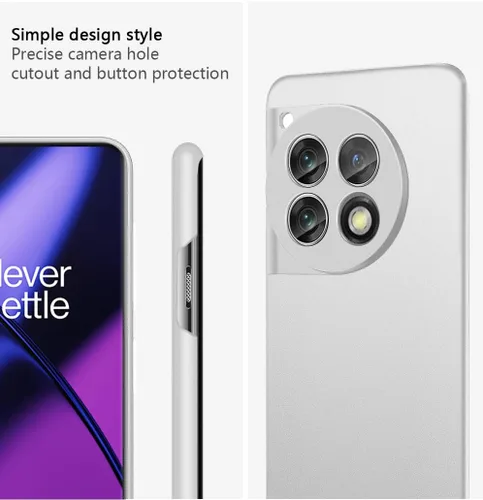 Vista 4 de Bastmei Funda para Oneplus 11 5G (2023), extremadamente ligera, ultra ligera, súper delgada, protección de cámara, carcasa de PC dura para Oneplus