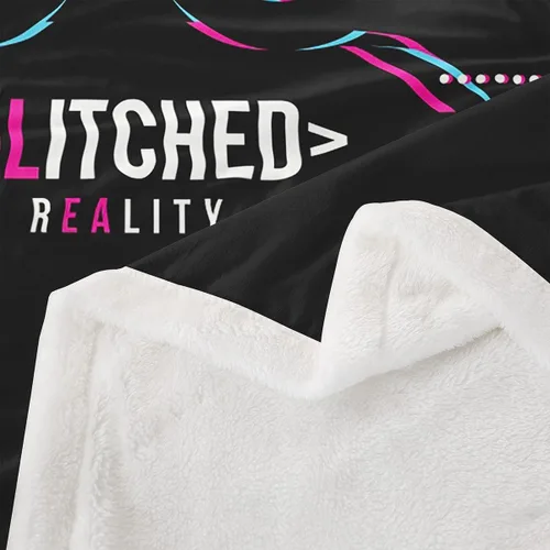 Vista 6 de Erosebridal Manta de cama para niños con estampado de consola de videojuegos moderna, manta de felpa suave con botones de acción rosa y azul, manta