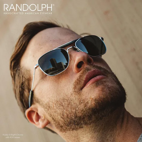 Vista 4 de Randolph USA Navigator Aviator II Gafas de sol auténticas para hombres polarizadas 100% UV