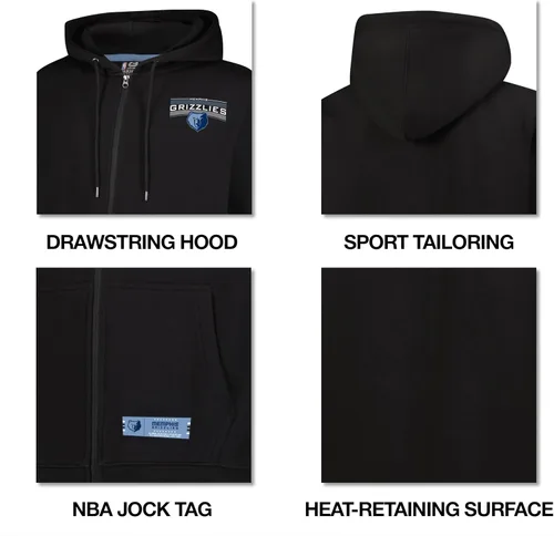 Vista 5 de Ultra Game Sudadera con capucha y cremallera completa oficial de la NBA para hombre