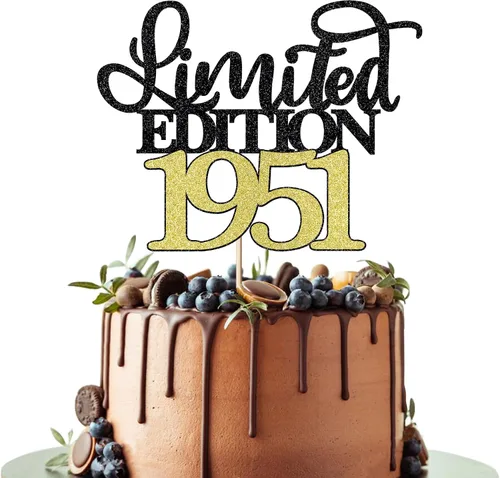 Vista 17 de Decoración para tartas de edición limitada de 1935, decoración de pastel de feliz cumpleaños 90, hombres y mujeres animan 90 años/90 y fabulosa