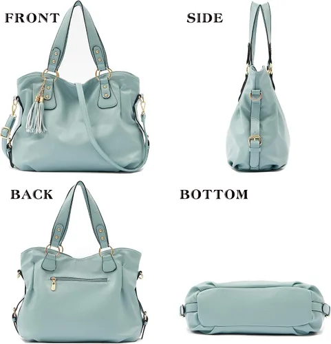 Vista 7 de Purse and Wallet set for Women Large Hobo Bags Female Fashion Tote Shoulder Bags Crossbody Wallets Satchel Purse Set