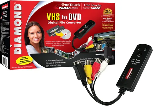 Vista 7 de Diamond Multimedia VC500 One Touch VHS a archivo digital, convertidor de DVD con software fácil de usar, convertir, editar y guardar